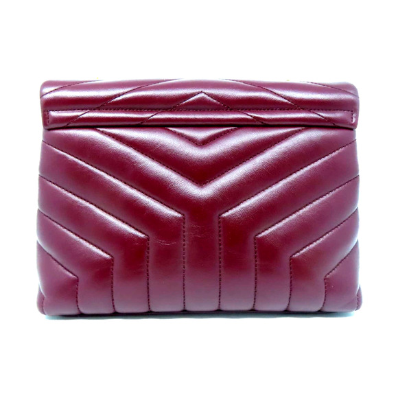 💎✨BEAUTIFUL✨💎 YVES SAINT LAURENT Small Bag Chain Calfskin Rouge Legion Red - Picture 3 of 14